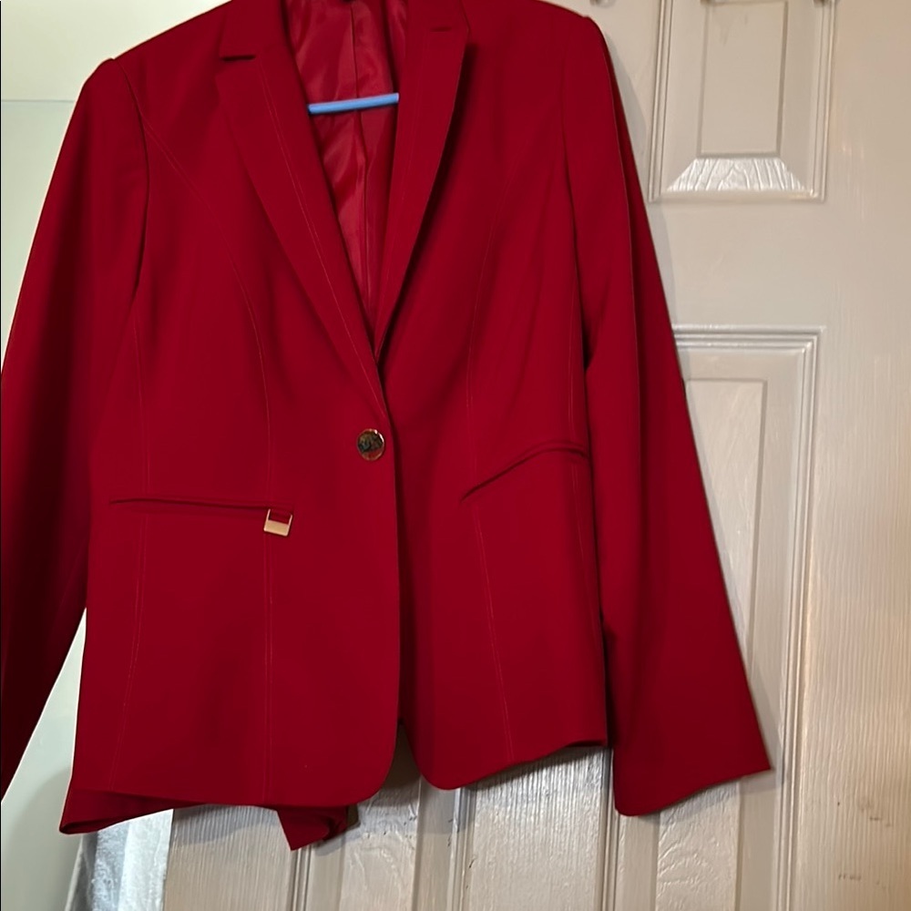 Emily Designs Red Skirt Set Chic and Vibrant